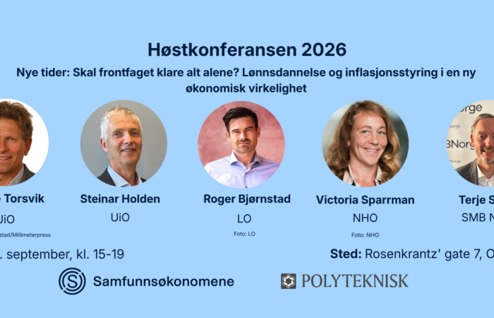 Samfunnsøkonomenes høstkonferanse 2026 grafikk - SMB Norge