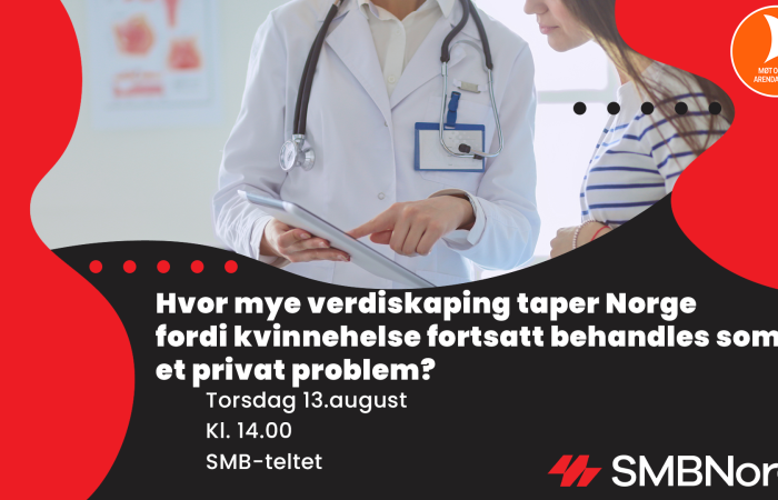 Arendalsuka 2026 debatt - Torsdag klokken 14 - Grafikk SMB Norge
